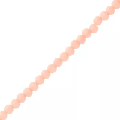 Perle sfaccettate rotonde - Rotonde appiattite 3,5x3 mm - Nude opaco x36cm