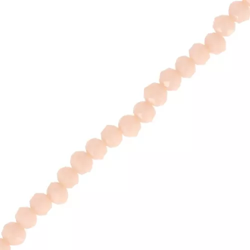 Perle sfaccettate rotonde - tonde appiattite 4x3,5 mm - Nude opaco x41cm