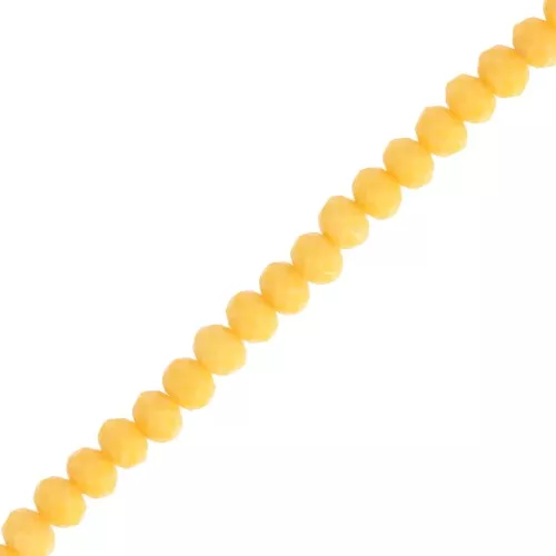 Perle sfaccettate rotonde - Tondo appiattito 4,5x3,5 mm - Senape opaco x38cm