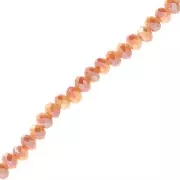 Perles rondelles facettées - rondes aplaties 4.5x3.5 mm - Beige Golden AB x40cm