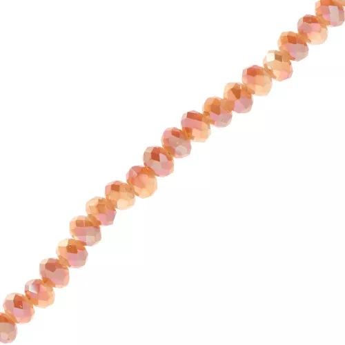 Perle sfaccettate rotonde - Tondo appiattito 4,5x3,5 mm - Beige Golden AB x40cm