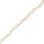 Perle sfaccettate rotonde - rotonde appiattite 3,5x3 mm - Champagne opaco x30cm