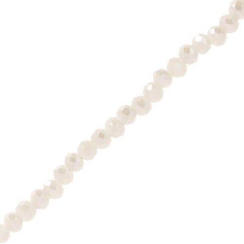 Perle sfaccettate rotonde - rotonde appiattite 3,5x3 mm - Champagne opaco x30cm