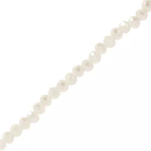 Perle sfaccettate rotonde - rotonde appiattite 3,5x3 mm - Champagne opaco x30cm