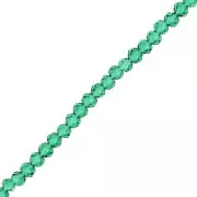 Perles rondelles facettées - rondes aplaties 3.5x3 mm - Emerald x32cm