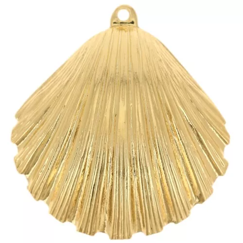 Pendente a forma di conchiglia 25x23 mm - Dorato con oro fino x1