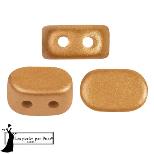 Perle di vetro Lipsi® di Puca® 4x6 mm - Apricot Metallic Mat x10g