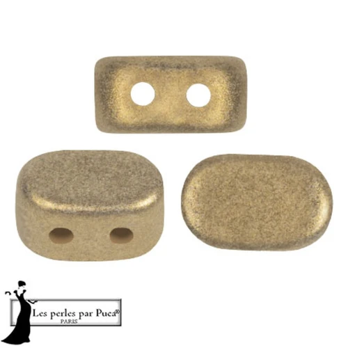 Perle di vetro Lipsi® di Puca® 4x6 mm - Oro metallizzato Mat x10g