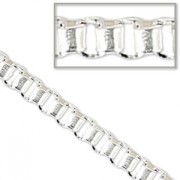 Catena maglia quadrata mm. 1.6 Placcatura argento fino x1m|raw }}