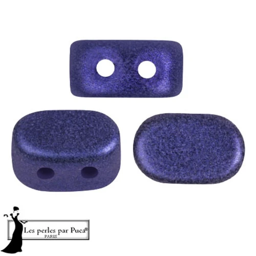 Perle di vetro Lipsi® di Puca® 4x6 mm - Royal Blue Metallic Mat x10g
