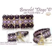 Perle di vetro Lipsi® di Puca® 4x6 mm - Royal Blue Metallic Mat x10g