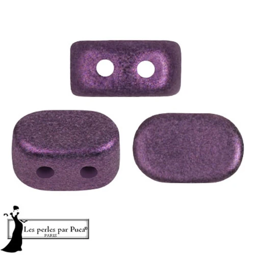Perle di vetro Lipsi® di Puca® 4x6 mm - Dark Lilac Metallic Mat x10g
