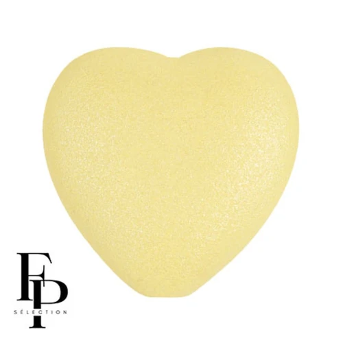 Perla di vetro a cuore 16x15 mm - Vogue Canary Yellow Mat x1