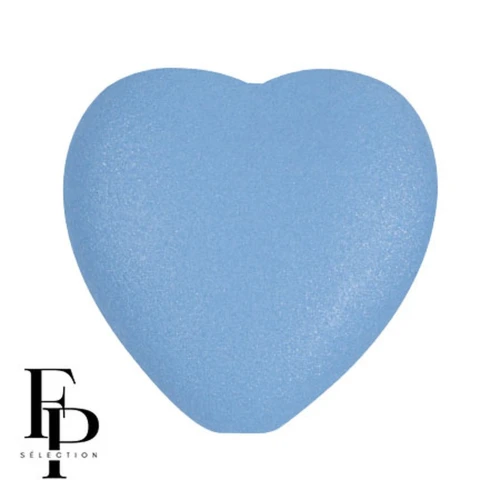 Perla di vetro a cuore 16x15 mm - Vogue Celestial Blue Mat x1