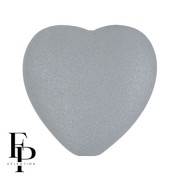 Perla di vetro a cuore 16x15 mm - Vogue Grey Medium Mat x1|raw }}