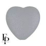 Cuore - Perle coeur en verre 16x15 mm - Vogue Grey Medium Mat x1 Perle coeur en verre 16x15 mm - Vogue Grey Medium Mat x1