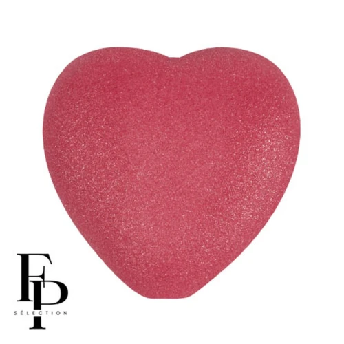 Perla di vetro a cuore 16x15 mm - Vogue Hibiscus Mat x1