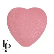Perle coeur en verre 16x15 mm - Vogue Indian Rose Mat x1
