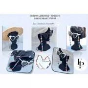 Perla di vetro a cuore 16x15 mm - Vogue Indian Rose Mat x1