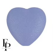 Perla di vetro a cuore 16x15 mm - Vogue Mauve Mat x1