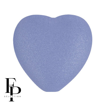 Perla di vetro a cuore 16x15 mm - Vogue Mauve Mat x1