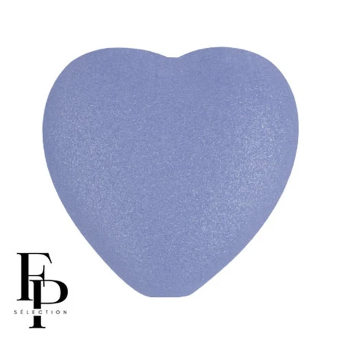 Perla di vetro a cuore 16x15 mm - Vogue Mauve Mat x1