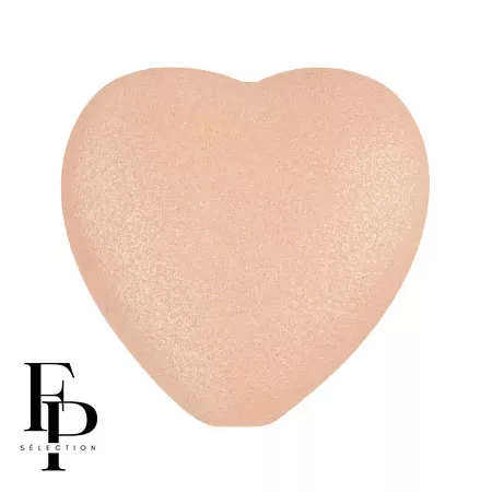 Perla di vetro a cuore 16x15 mm - Vogue Orange Peach Mat x1