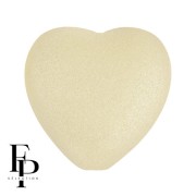 Perla di vetro a cuore 16x15 mm - Vogue Stone Mat x1