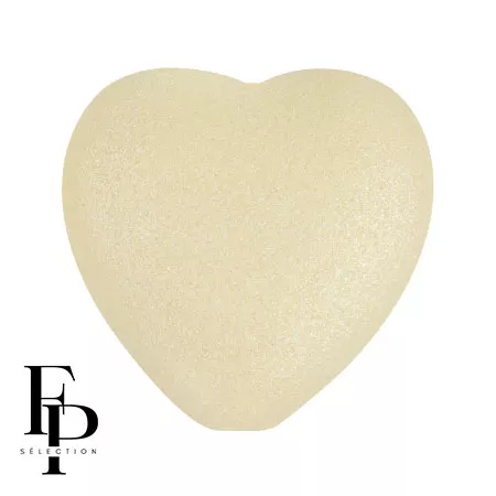 Perla di vetro a cuore 16x15 mm - Vogue Stone Mat x1
