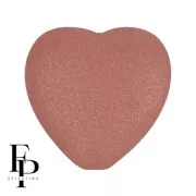 Perla di vetro a cuore 16x15 mm - Vogue Terracotta Mat x1
