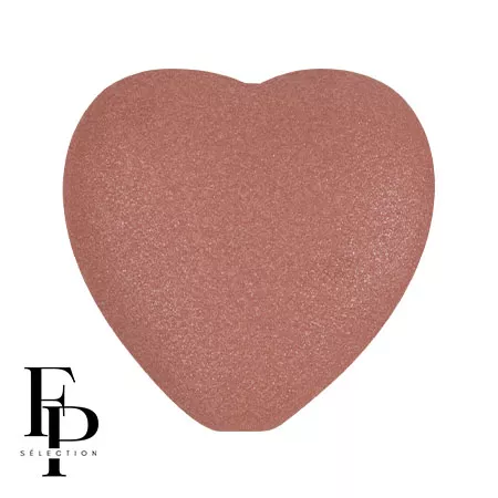 Perla di vetro a cuore 16x15 mm - Vogue Terracotta Mat x1