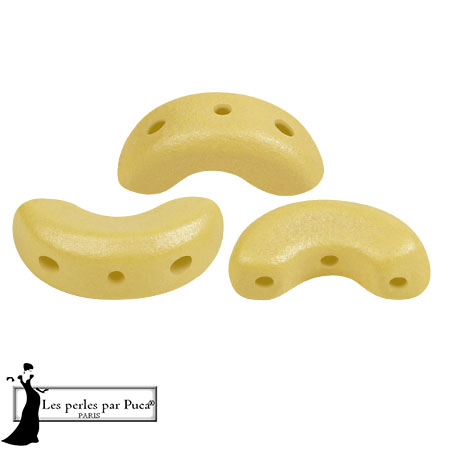 Perle di vetro Arcos® di Puca® 5x10 mm - Vogue Canary Yellow Mat x10g