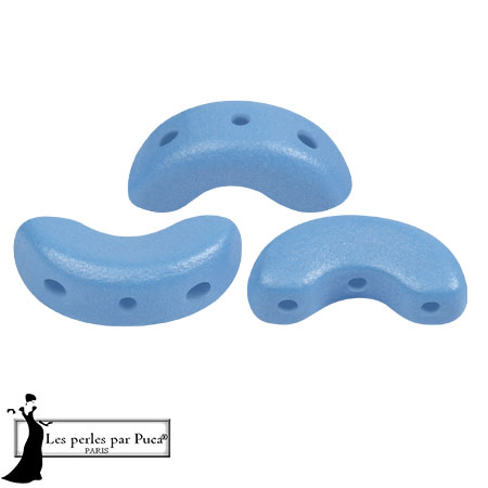 Perle di vetro Arcos® di Puca® 5x10 mm - Vogue Celestial Blue Mat x10g