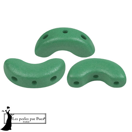 Perle di vetro Arcos® di Puca® 5x10 mm - Vogue Green Garden Mat x10g