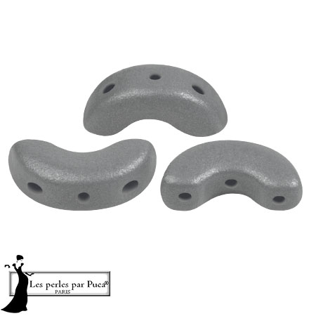 Perle di vetro Arcos® di Puca® 5x10 mm - Vogue Grey Medium Mat x10g
