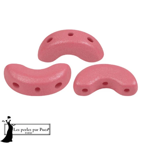 Perle di vetro Arcos® di Puca® 5x10 mm - Vogue Indian Rose Mat x10g