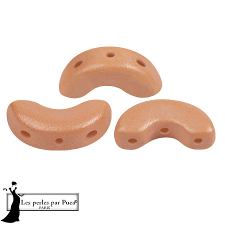 Perle di vetro Arcos® di Puca® 5x10 mm - Vogue Orange Peach Mat x10g