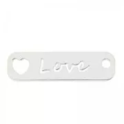 Ciondolo forato love 22 mm in Argento 925 x1