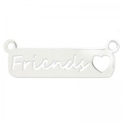 Separatore forato friends 2 anelli 24 mm in Argento 925 x1|raw }}