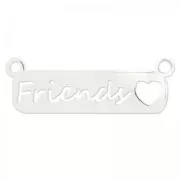 Separatore forato friends 2 anelli 24 mm in Argento 925 x1