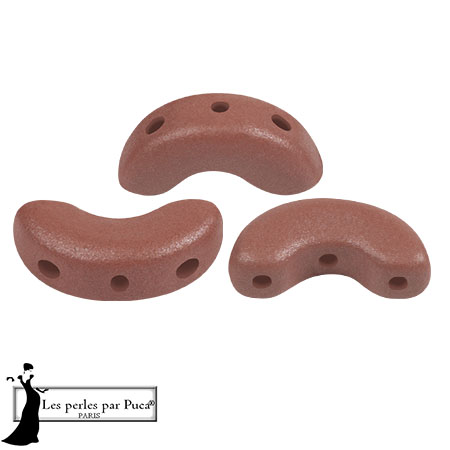 Perle di vetro Arcos® di Puca® 5x10 mm - Vogue Terracotta Mat x10g