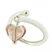 Anello flessibile con anellino taglia 52 in Argento 925 x1