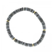 Bracciale paillettes sequins 18 cm Grigio x1