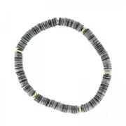 Bracciale paillettes sequins 18 cm Grigio x1