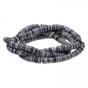 Bracciale paillettes sequins 18 cm Grigio x1