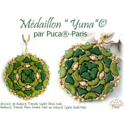 Perle di vetro Helios® di Puca® 6x10mm - Verde Felce Trendy Mat x10g