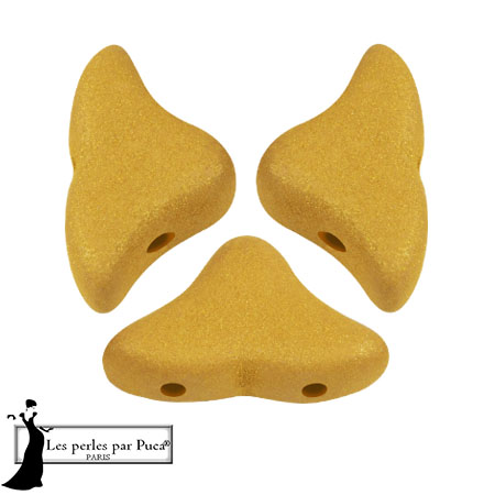 Perle di vetro Helios® di Puca® 6x10mm - Trendy Mustard Mat x10g