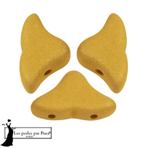 Perle di vetro Helios® di Puca® 6x10mm - Trendy Mustard Mat x10g