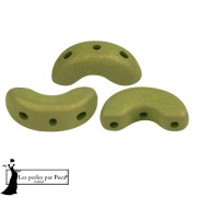 Perle di vetro Arcos® di Puca® 5x10 mm - Trendy Light Olive Mat x10g