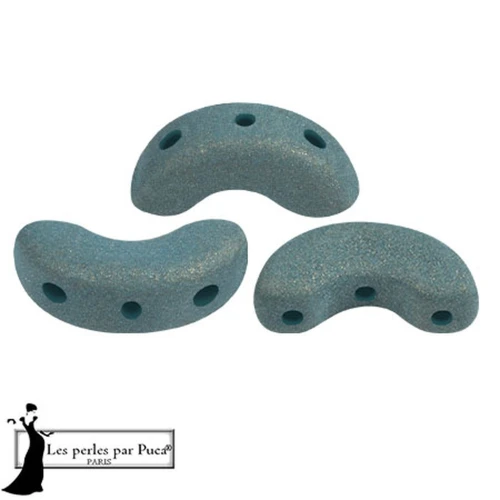 Perle di vetro Arcos® di Puca® 5x10 mm - Trendy Persian Blue Mat x10g
